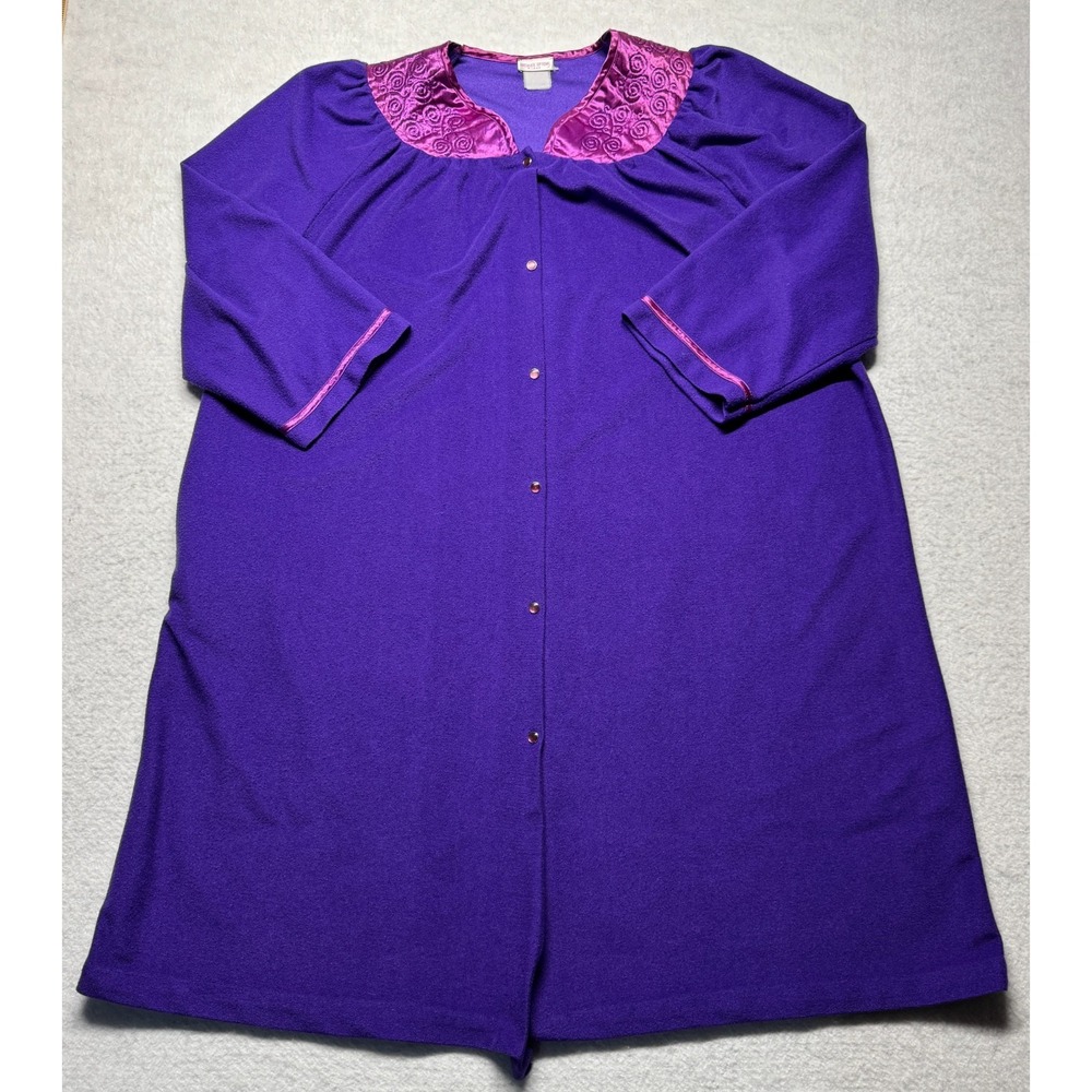 Vintage Intimate Options‎ Nightgown Sleep Robe Bohemian Purple Size 2XL-3XL